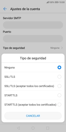 Pulsa Ninguna para desactivar la función.