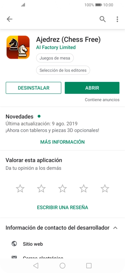 Pulsa DESINSTALAR.
