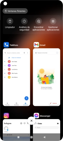 Para cerrar una sola aplicación en ejecución, desliza el dedo hacia la derecha sobre la aplicación deseada. Para cerrar una sola aplicación en ejecución, desliza el dedo hacia la derecha sobre la aplicación deseada.