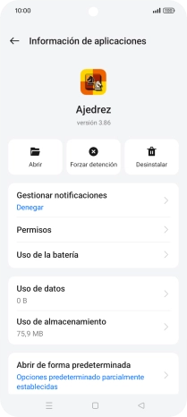 Pulsa Uso de almacenamiento. Pulsa Uso de almacenamiento.