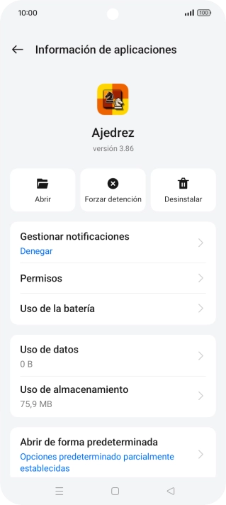 Pulsa Uso de almacenamiento. Pulsa Uso de almacenamiento.