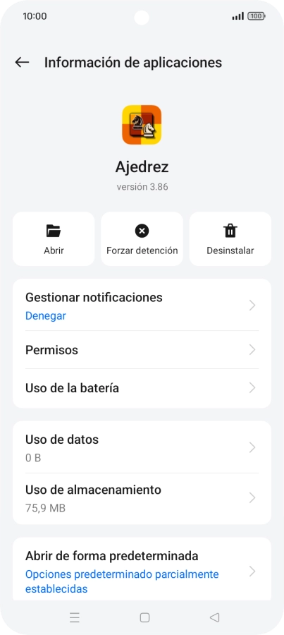 Pulsa Uso de almacenamiento. Pulsa Uso de almacenamiento.