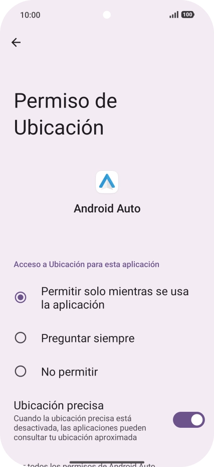 Pulsa el ajuste deseado. Pulsa el ajuste deseado.