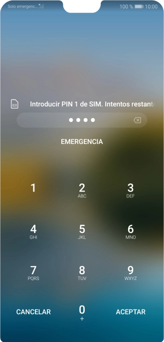 Si lo solicita el teléfono, introduce el código PIN y pulsa ACEPTAR. Si lo solicita el teléfono, introduce el código PIN y pulsa ACEPTAR.