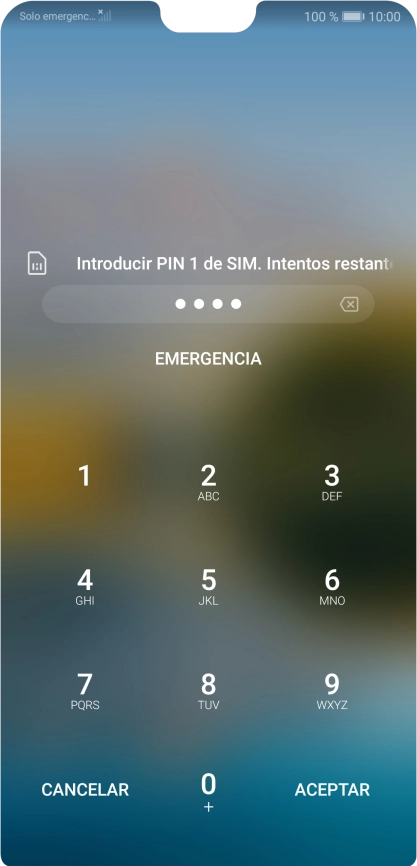 Si lo solicita el teléfono, introduce el código PIN y pulsa ACEPTAR. Si lo solicita el teléfono, introduce el código PIN y pulsa ACEPTAR.