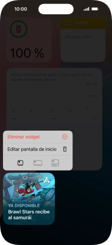Pulsa Eliminar widget. Pulsa Eliminar widget.