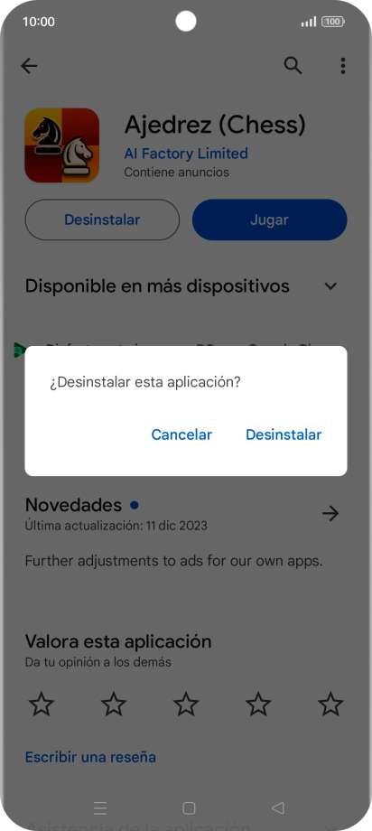 Pulsa Desinstalar. Pulsa Desinstalar.