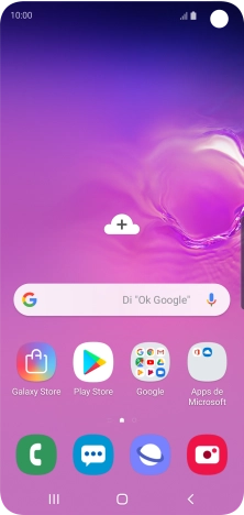 Desliza el dedo hacia abajo desde la parte superior de la pantalla.