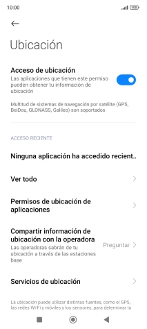 Pulsa Permisos de ubicación de aplicaciones. Pulsa Permisos de ubicación de aplicaciones.