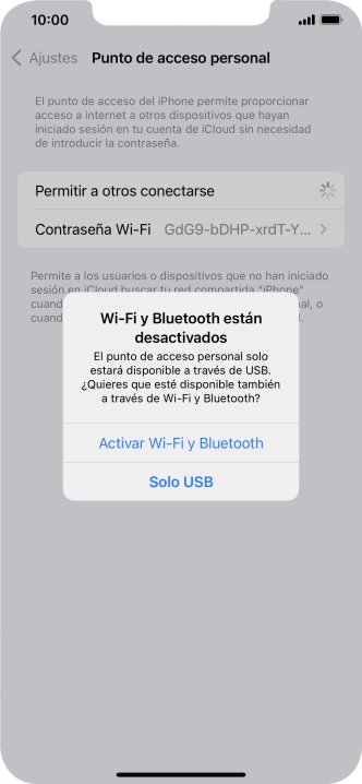 Si el wifi está desactivado, pulsa Activar Wi-Fi y Bluetooth.