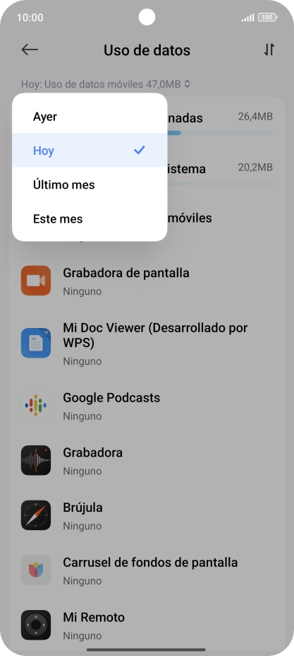 Pulsa el ajuste deseado. Pulsa el ajuste deseado.
