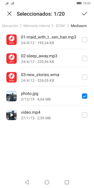 Pulsa el icono de aceptar. Pulsa el icono de aceptar.