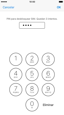 Introduce tu código PIN y pulsa OK.