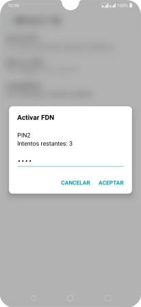 Introduce el código PIN2 y pulsa ACEPTAR. Introduce el código PIN2 y pulsa ACEPTAR.