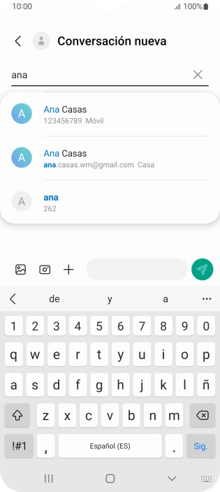 Pulsa el contacto deseado. Pulsa el contacto deseado.