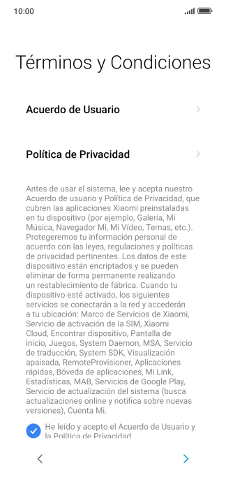 Pulsa la flecha hacia la derecha. Pulsa la flecha hacia la derecha.