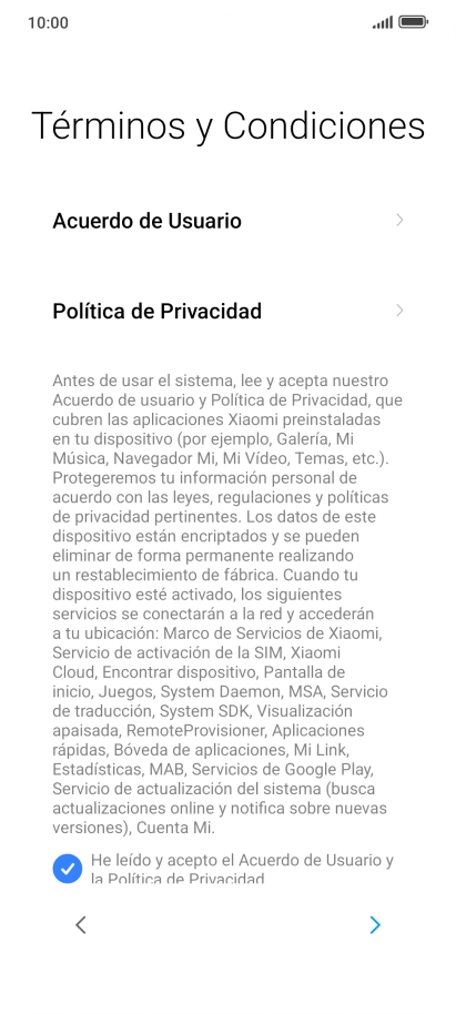 Pulsa la flecha hacia la derecha. Pulsa la flecha hacia la derecha.