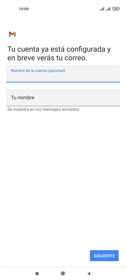 Pulsa Tu nombre e introduce el nombre del remitente. Pulsa Tu nombre e introduce el nombre del remitente.