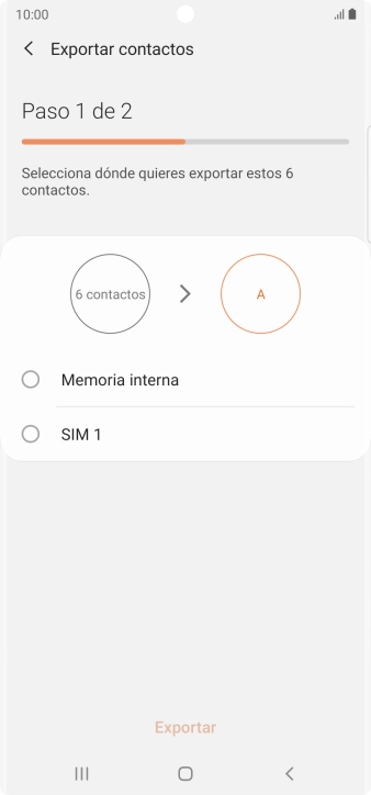 Pulsa el nombre de la tarjeta SIM.