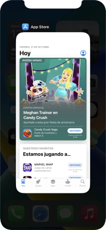 Arrastra hacia arriba la aplicación deseada para cerrarla. Arrastra hacia arriba la aplicación deseada para cerrarla.