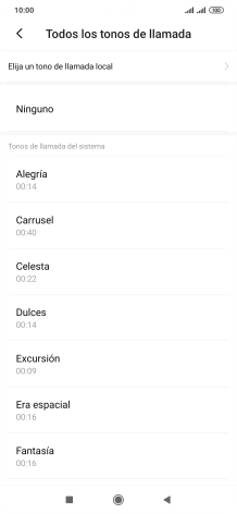 Pulsa Elija un tono de llamada local. Pulsa Elija un tono de llamada local.