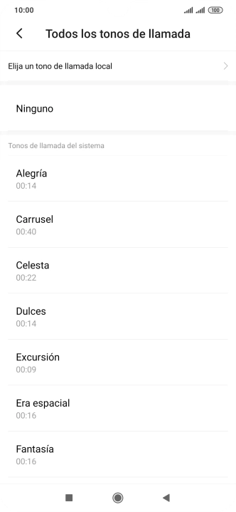 Pulsa Elija un tono de llamada local. Pulsa Elija un tono de llamada local.