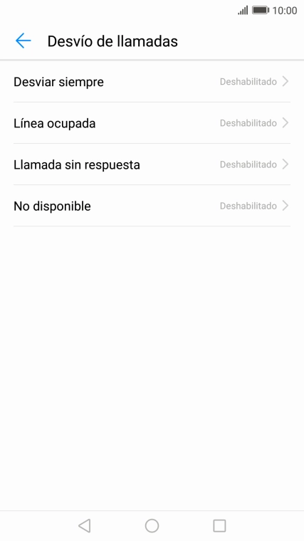 Pulsa el tipo de desvío deseado.