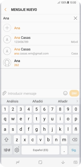 Pulsa el contacto deseado. Pulsa el contacto deseado.