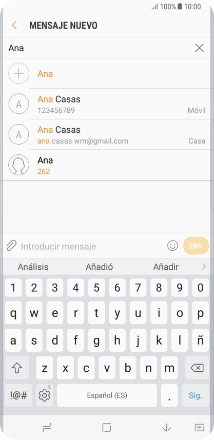 Pulsa el contacto deseado. Pulsa el contacto deseado.