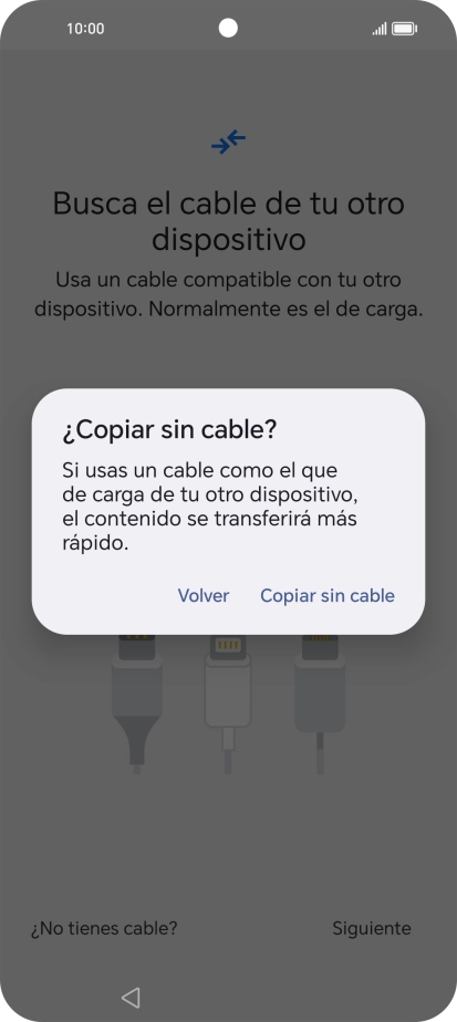 Pulsa Copiar sin cable.