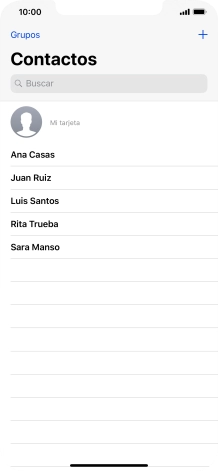 Pulsa el icono de nuevo contacto. Pulsa el icono de nuevo contacto.