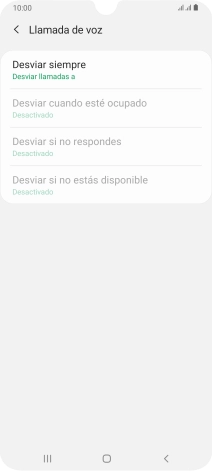 Pulsa el tipo de desvío deseado. Pulsa el tipo de desvío deseado.