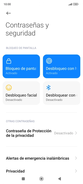 Pulsa Bloqueo de pantalla. Pulsa Bloqueo de pantalla.