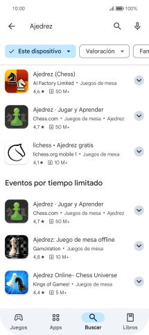 Pulsa la app deseada. Pulsa la app deseada.