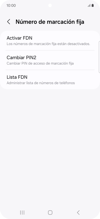 Pulsa Activar FDN. Pulsa Activar FDN.