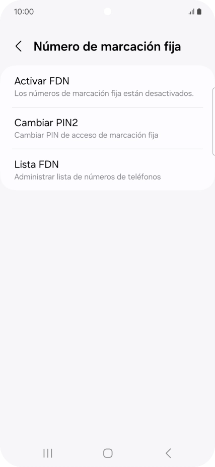 Pulsa Activar FDN. Pulsa Activar FDN.
