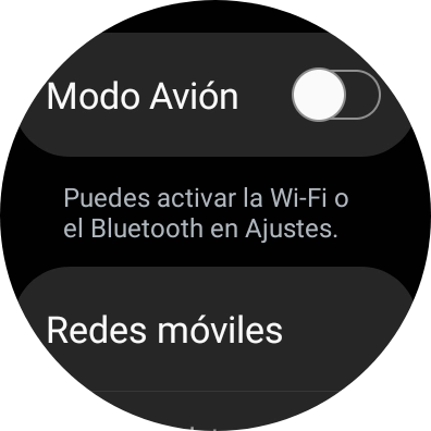 Pulsa Redes móviles. Pulsa Redes móviles.