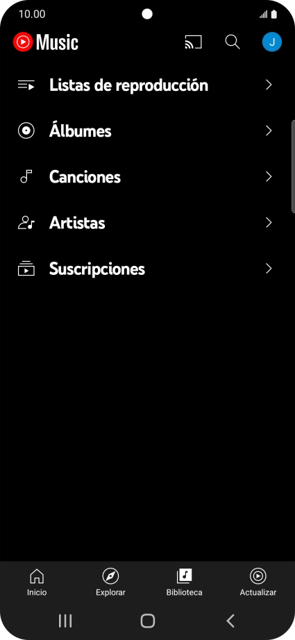Pulsa una categoría y desplázate al archivo de música deseado. Pulsa una categoría y desplázate al archivo de música deseado.