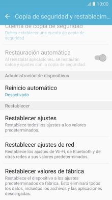 Pulsa Restablecer valores de fábrica. Pulsa Restablecer valores de fábrica.