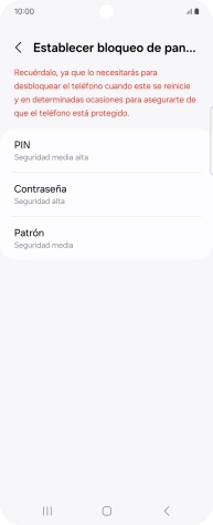 Pulsa el código de seguridad deseado y sigue las indicaciones de la pantalla para crear un código de seguridad del teléfono adicional. Pulsa el código de seguridad deseado y sigue las indicaciones de la pantalla para crear un código de seguridad del teléfono adicional.
