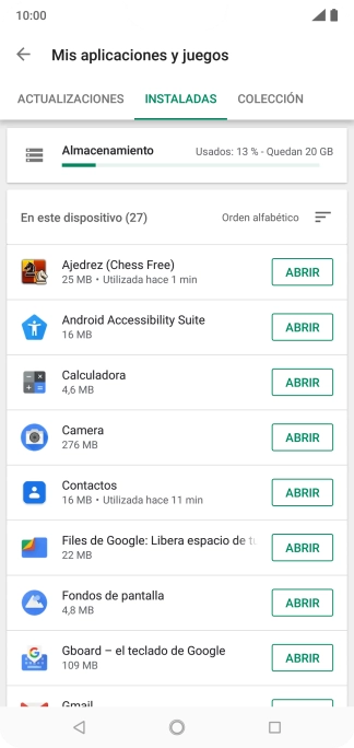 Pulsa la app deseada. Pulsa la app deseada.