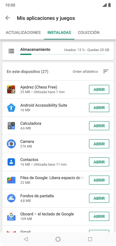 Pulsa la app deseada. Pulsa la app deseada.