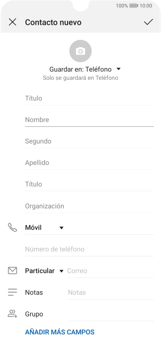 Pulsa Nombre e introduce el nombre deseado. Pulsa Nombre e introduce el nombre deseado.