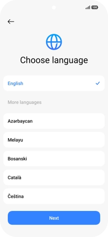 Press the required language. Press the required language.