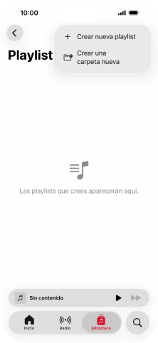 Pulsa Crear nueva playlist. Pulsa Crear nueva playlist.
