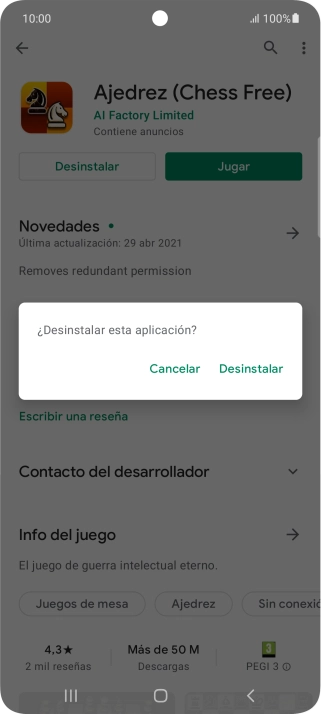 Pulsa Desinstalar. Pulsa Desinstalar.