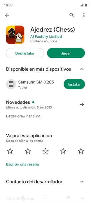 Pulsa Desinstalar.
