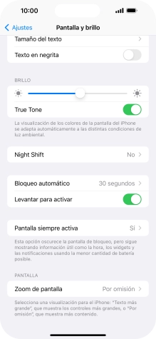 Pulsa Pantalla siempre activa. Pulsa Pantalla siempre activa.