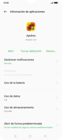 Pulsa Uso de almacenamiento. Pulsa Uso de almacenamiento.
