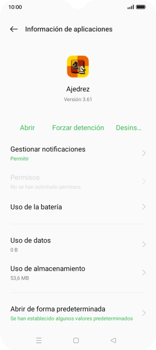 Pulsa Uso de almacenamiento. Pulsa Uso de almacenamiento.